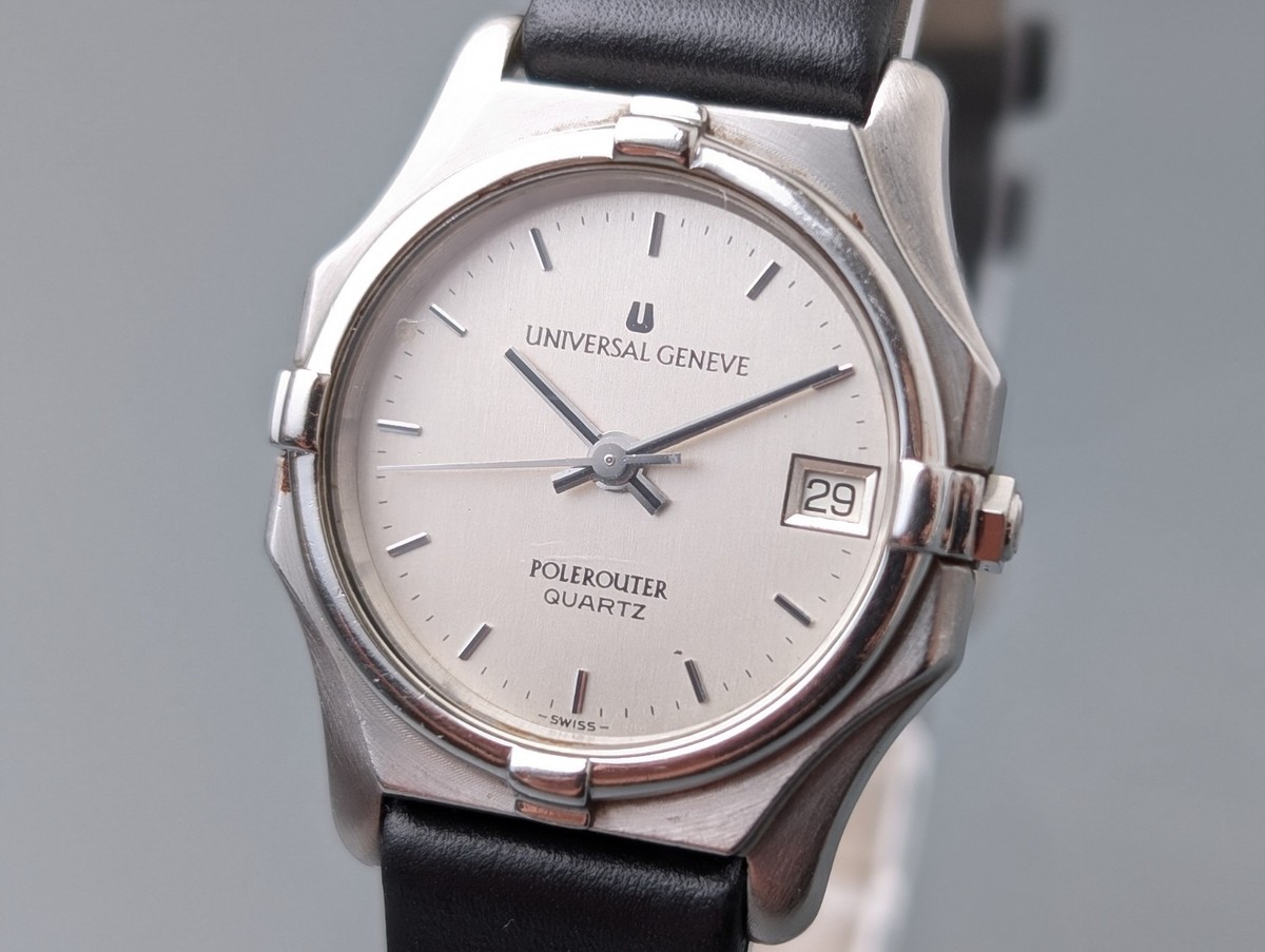 RARE Women\'s Silver Tone Swiss Universal Geneve Watch , Registered Model, Date Universal Genève For Cartier Unisonic Chronometer – Analog:Shift main image 2