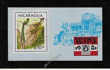 Nicaragua 1981 WIPA BIRDS Mini Sheet  MINT NH