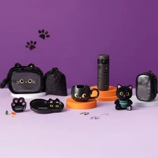 Starbucks 2025 China Taiwan Black Cat Series cute cat Mug/thermos/storage bag