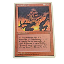 MTG Goblin Shrine The Dark DRK Common Fire Enchantment Enchant Land Magic LP