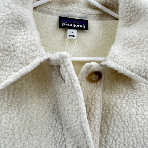 Patagonia Women's Retro Pile Shacket Natural Cream Colored Size Small - Picture 9 of 14