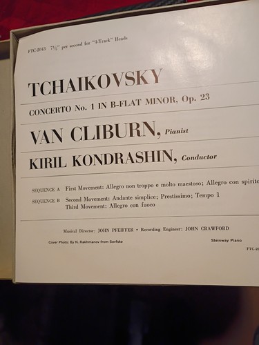 Tchaikovsky Concerto No.1, Van Cliburn, Kiril Kondrashin, RCA FTC-2043 Reel - Picture 5 of 6