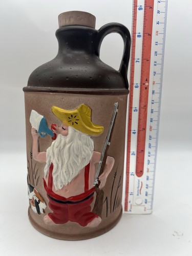 Vtg Moonshine Jug Whisky Hillbilly Country Man Beagle Painted Tilso Japan 8.5” - Picture 6 of 8