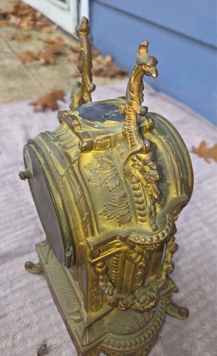 Reloj Waterbury Sartoris Spelter Querubín PIEZAS/REPARACIÓN Falta Acabado - Imagen 3 de 22