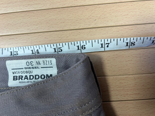 Diesel Jeans W32 (W30) L30 Brown Men's Braddom Regular Slim Carrot Button 008QB - Picture 10 of 11