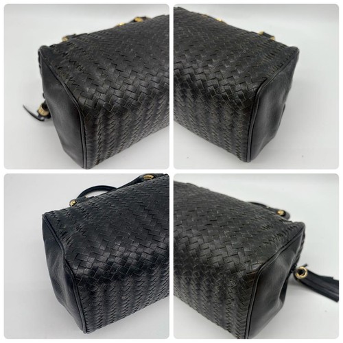 Auténtico bolso de mano FENDI Mini Boston 2 vías FF cuero negro - Imagen 7 de 24