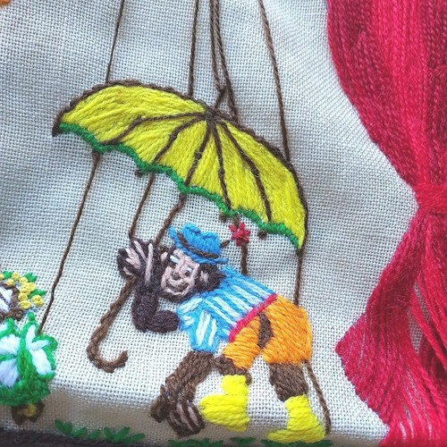 Children's Puppet Show Needlepoint Cross Stitch 18 X 22 Completed No Frame - Picture 8 of 22