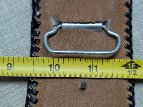 Hebilla de cinturón vintage años 70 NATIVO AMERICANO TOOLED cuero THUNDERBIRD indio - Imagen 6 de 6