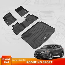 Floor Mats Trunk Cargo Liner for 2021-2025 Nissan Rogue TPE All Weather Liners