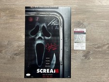 Melissa Barrera Liana Liberato Dual Signed Scream 11x17 Photo JSA COA Ghostface Melissa Barrera Liana Liberato Dual Signed Scream 11x17 Photo JSA COA Ghostface