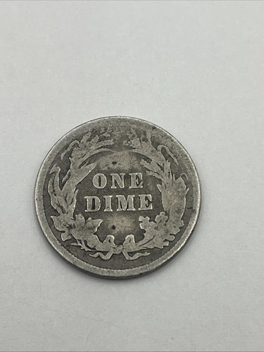 1893 (P) Barber Dime 90% Silver - Picture 2 of 2
