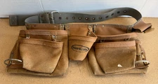 McGuire-Nicholas 11-Pocket Leather Waist Tool Belt/Contractor's Apron 1DM-428-2