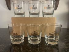 Glenfiddich Scotch Whisky Tumblers Set of 6 Boxed Gold Logo Glasses