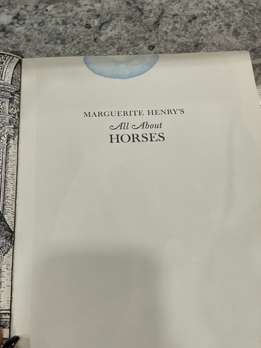 MARGUERITE HENRY'S ALL ABOUT HORSES, HARDCOVER, 1967, ILLUSTRATED - Imagen 3 de 5