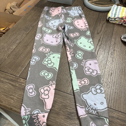 Sanrio Hello Kitty grau rosa grün Flanell 2-teiliges Pyjama Set Jugend Mädchen 8 - Bild 11 von 13