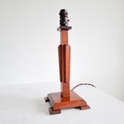 Antique Art Deco wooden Table Lamp Bakelite Bulb Holder Vintage Streamline Style