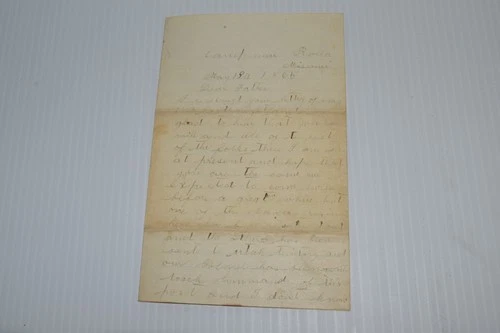 ORIGINAL HANDWRITTEN LETTER-MAY 19TH,1865-FROM SOLDIER-PARENTS CIVIL WAR(MCK15)