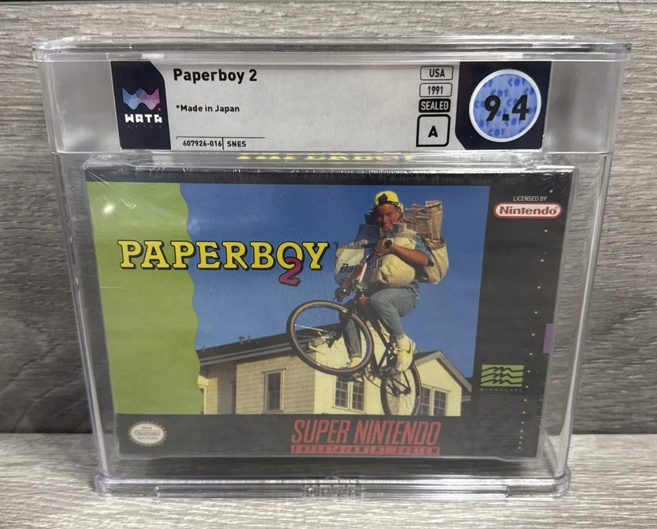1st Print #1 Pop Paperboy 2 9.4 A MIJ Japan Super NES Nintendo SNES WATA CGC VGA - Image 3 of 4