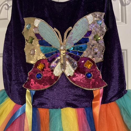 Rare Chasing Fireflies Wishcraft Stained Glass Butterfly Costume Size 16 NEW - Picture 2 of 5