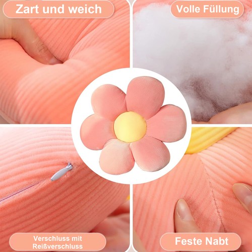 Weiche Sofa Sitzkissen Blumenform Plüsch Blume Kissen Kissen Bodenkissen NEU - Bild 14 von 20