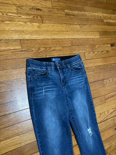 Democracy Ab Solution Jeans Women's Sz 8 Blue Stretch Denim Mid Rise Slim Ankle - Picture 3 of 7