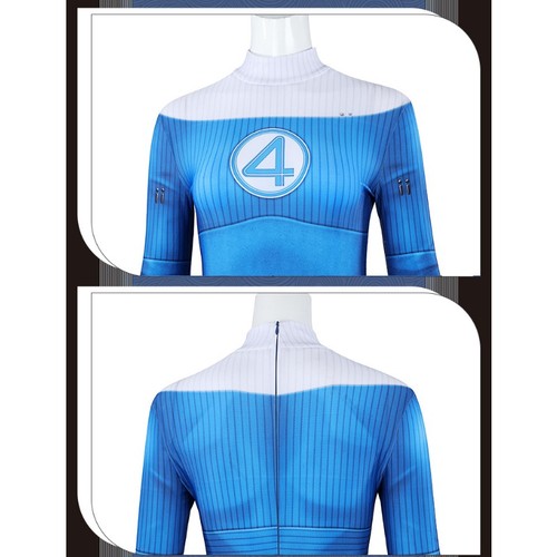 Fantastici Quattro cosplay donna invisibile torcia umana vestito stretto Halloween ballo - Foto 19 di 23