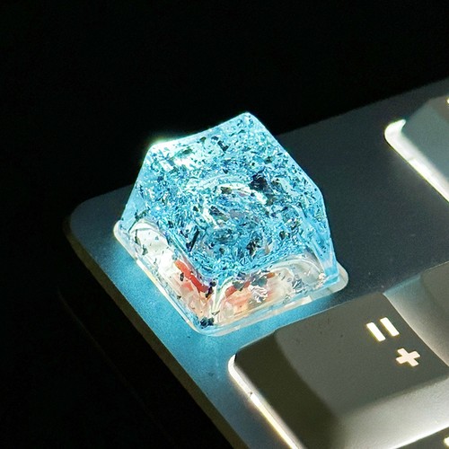 1Pcs Personalized Transparent Sequins Key Cap Resin Key Cap DIY Keyboard Keyc Qo - Afbeelding 14 van 16