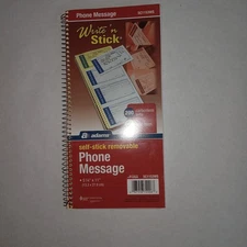 Adams SC1153WS Phone Message, 200 Carbonless sets, 2 Part Form Damaged cover