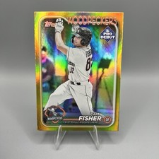 2024 Topps Pro Debut #PD-120 Cam Fisher Gold Foil /50 Fayetteville Woodpeckers