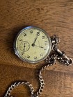 Wind Ladies Pocket Watch Working W/Chain Antique Rare Waltham Gold Filled Manual