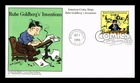 Dr Jim Stamps Rube Goldberg Inventions First Day Cover 1995 Mystic Stamp