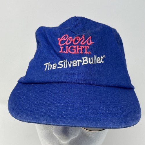 Lot of 2 Vintage Coors Light Silver Bullet Snapback Hats One Size - Picture 13 of 21