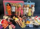 Vintage 60’s Barbie Lot Skipper Ken Clothes Cases Accessories Mattel As Is