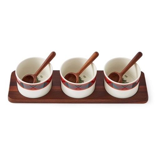 Weihnachtsbaum Gewürz Set - 7 Stück Feiertag Serviergeschirr Set - Keramik Dip Bo... - Bild 1 von 7