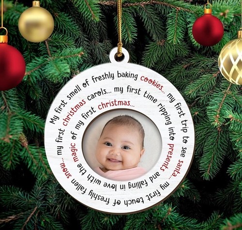 Baby's First Christmas Ornament Girl OR BOY - Picture 2 of 7