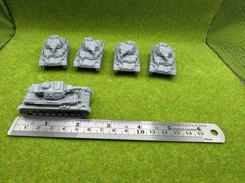WW2 1/100 Scale German Panzer IV  Tank Panzerzug Short Barrel 3D Print 5 Tanks - Picture 8 of 8