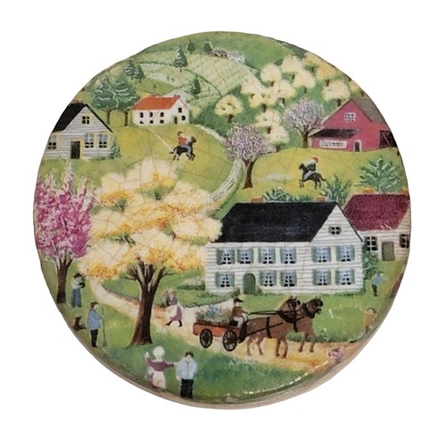 VTG American Primitive Magnets 2 Pc Fall Summer House River Horse Collectible - Picture 2 of 6