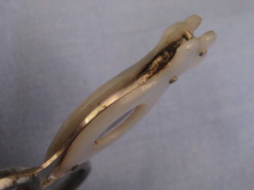 WWI ANTIQUE MOTHER OF PEARL POCKET CIGAR CUTTER TOOL CHARLES H COLLETT NAVY - Picture 6 of 8