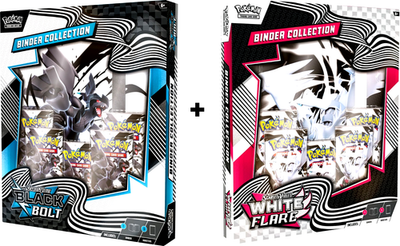 2 Pokemon TCG SV10.5 Black Bolt & White Flare Binder Collection