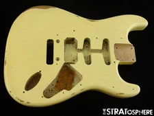 Fender Custom Shop W25 Custom Deluxe Relic HB S-1 BODY Strat Aged Vintage White