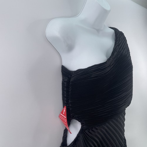 AX Paris One Shoulder Pleated Midi Dress, Size UK 12, Black, RRP £65 - Picture 4 of 17