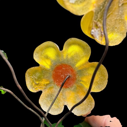 Vintage Lucite Flowers Acrylic Arrangement Sculpture MCM Red Yellow Green READ - Picture 17 of 21
