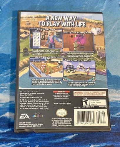 The Sims 2 (Nintendo GameCube, 2005) CIB Complete - Works Resurfaced Black Label - Picture 3 of 6