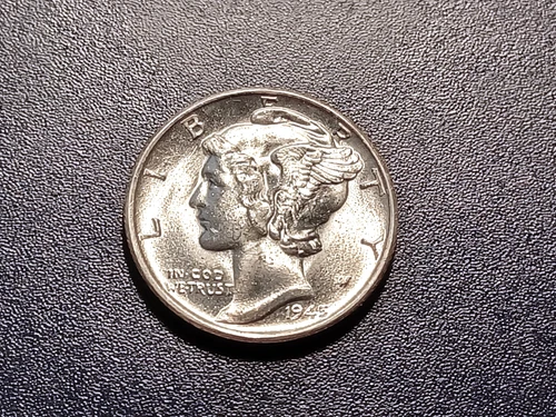 Gem BU 1945-S Mercury Dime