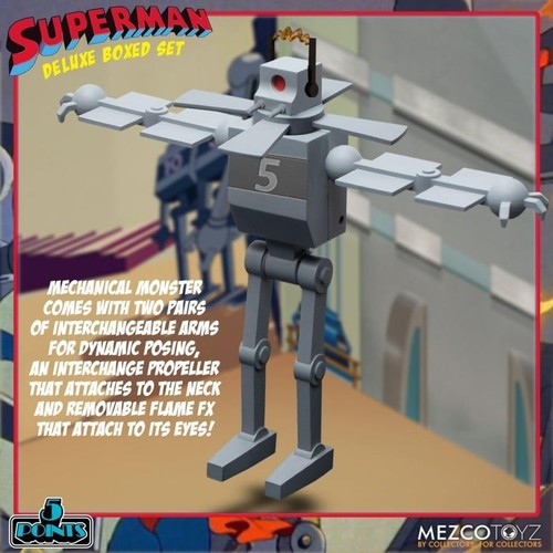 Mezco 5 Points Superman - The Mechanical Monsters (1941): Deluxe Boxed Set - Picture 6 of 7