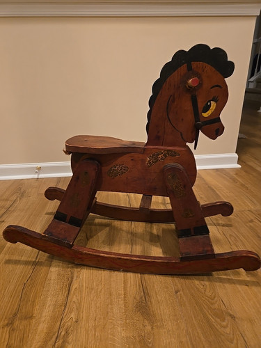 Antique Wooden rocking horse "American Vintage Toy" - Picture 4 of 5