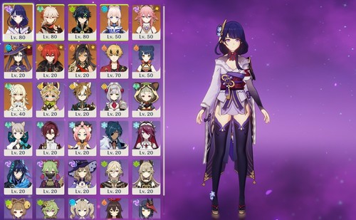 AR55 [EU] Raiden Kazuha Kinich Kokomi +4 Heroes