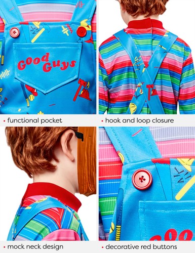 's Play 2 Chucky Costume Jumpsuit and for Boys, for Themed Parties and Hallow... - Picture 2 of 8