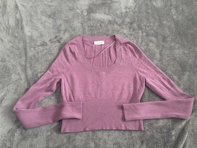 Women's Mauve LA Hearts Crop Thin Sweater Size XS