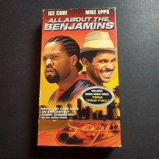 All About the Benjamins VHS 2002 Ice Cube Mike Epps Hastings Sticker 📼